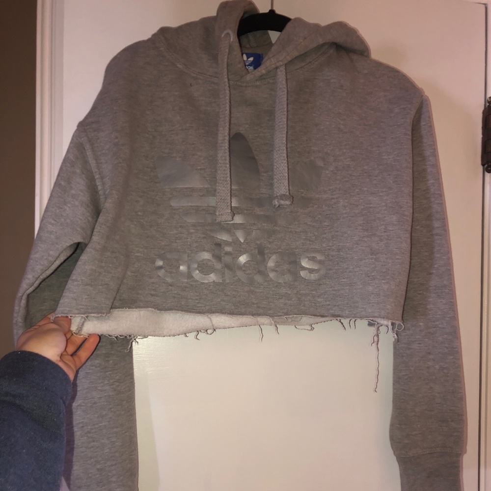 Cropped custom adidas hoodie